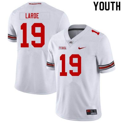 Youth Ohio State Buckeyes #19 Jagger LaRoe White Nike NCAA College Football Jersey Spring VTC1444NC